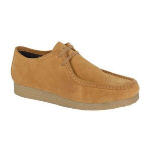 Roamers Mens Suede Apron Casual Shoes / Camel
